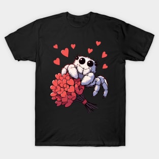 Cute valentine jumping spider T-Shirt